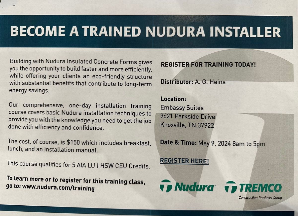 Nudura Training Class 