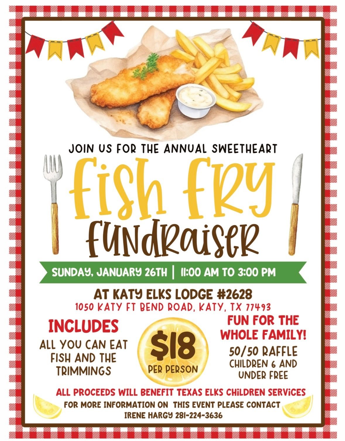 Katy Elks Sweetheart Annual Fish Fry