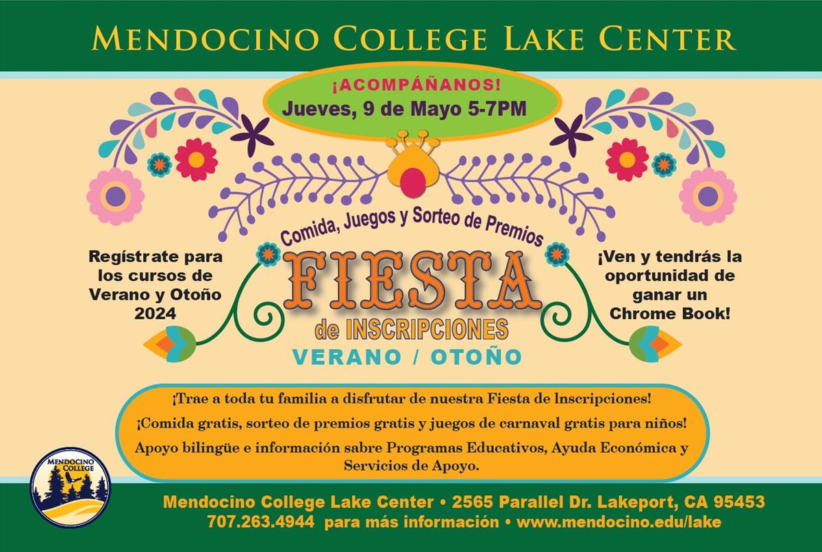 Registration Fiesta Lake Center