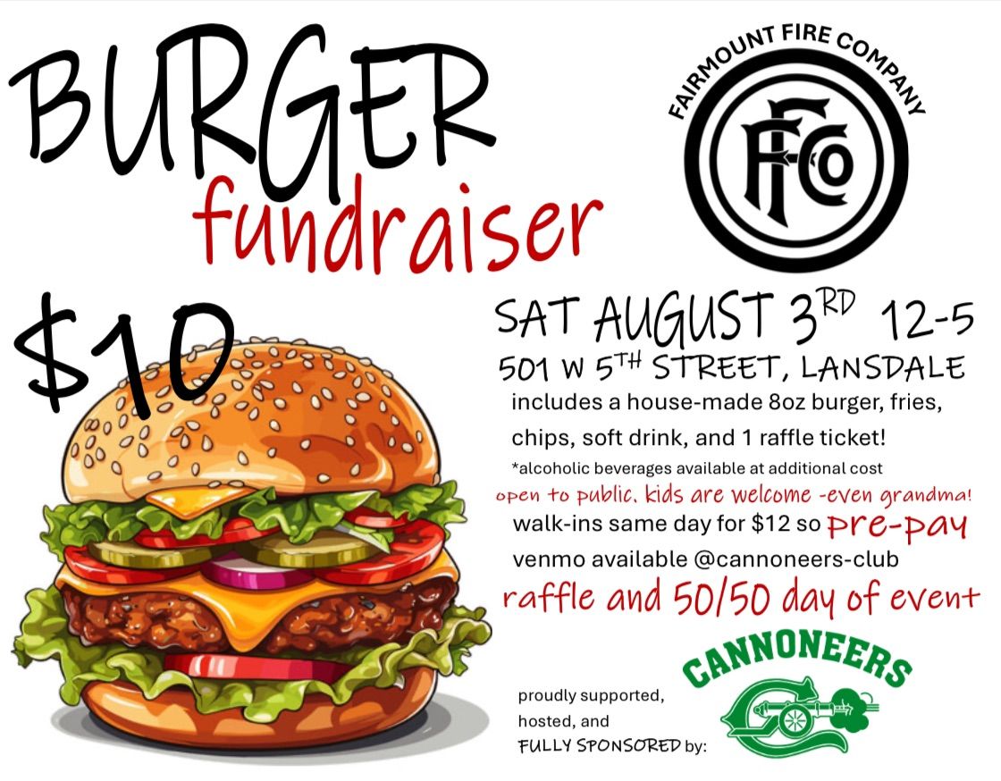 Fairmount Fire Co. Burger Fundraiser 