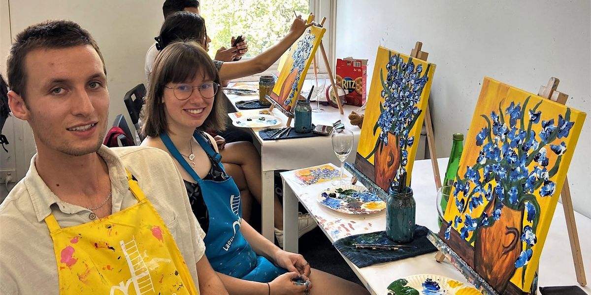 Paint and Sip Class: Vase with Irises by Van Gogh