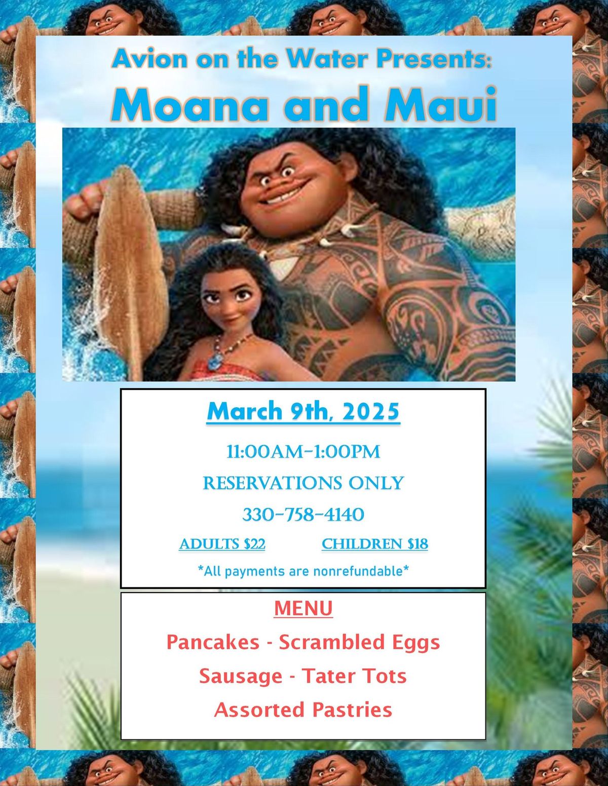 Moana and Maui Breakfast 