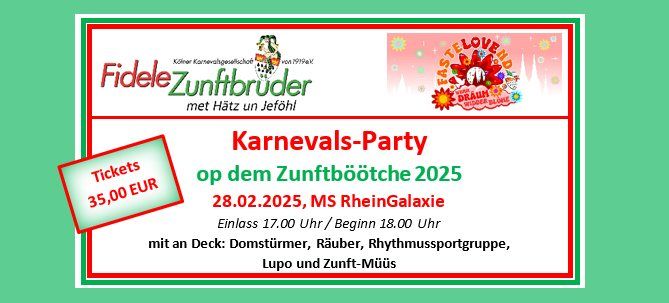 Karnevals-Party op dem Zunftb\u00f6\u00f6tchen