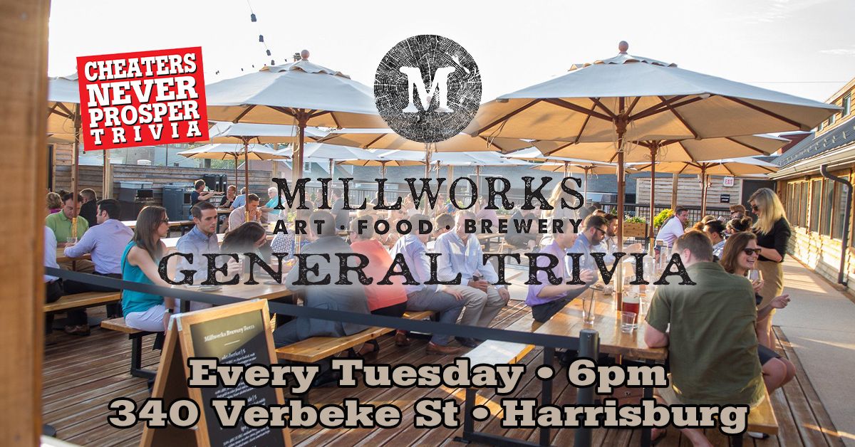 General Trivia on the Rooftop Every Tuesday at The Millworks - Harrisburg