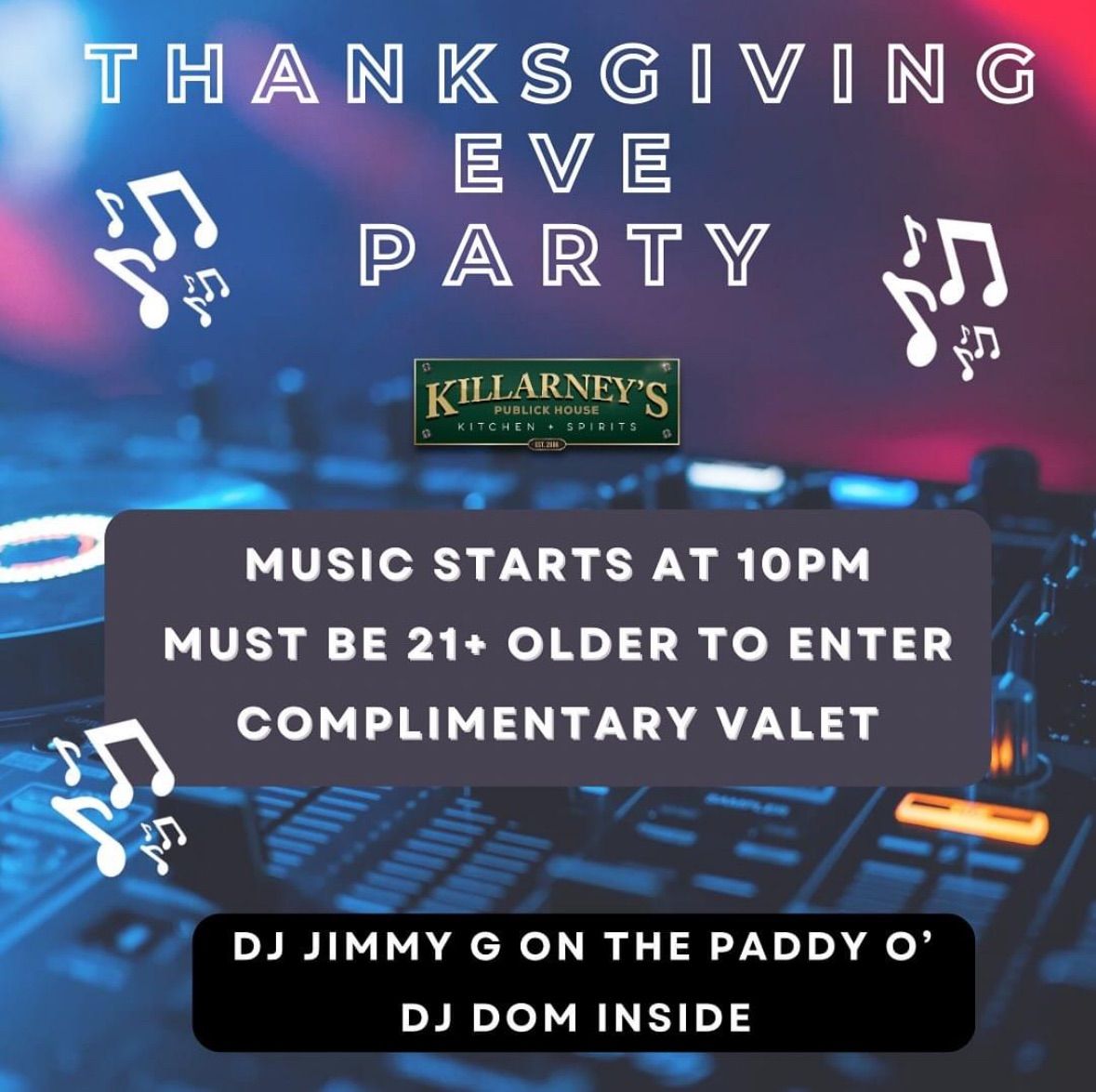 THANKSGIVING EVE PARTY \u2728