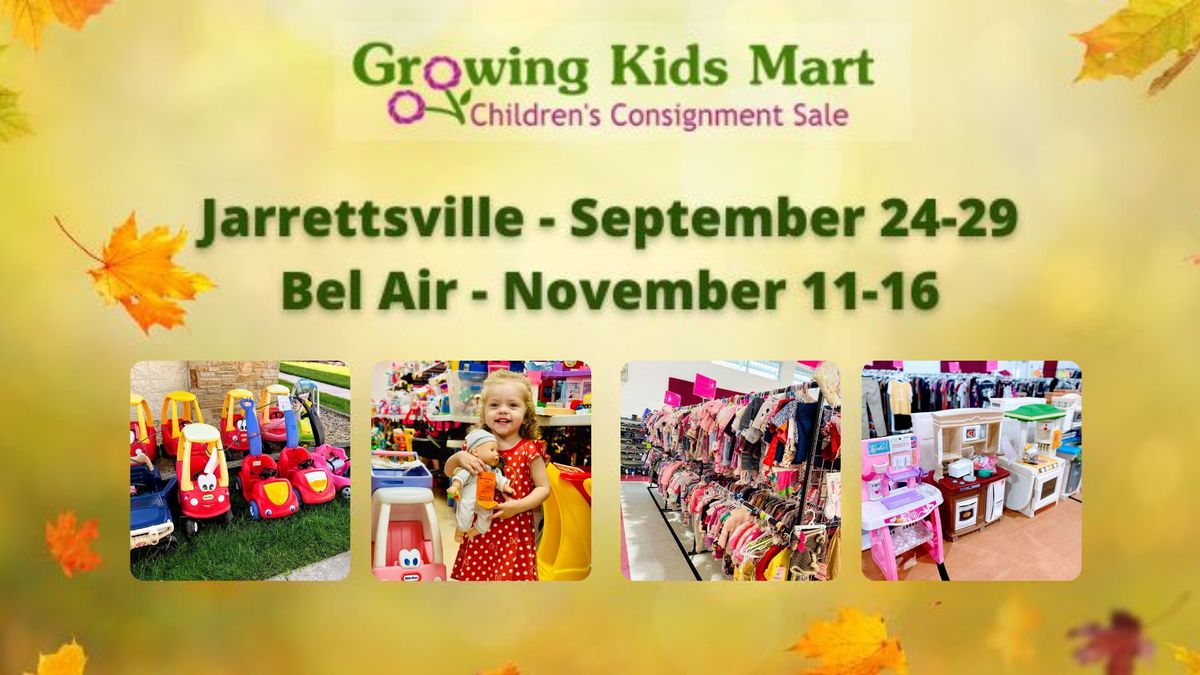 POP UP KIDS CONSIGNMENT - FALL 2024 - BEL AIR