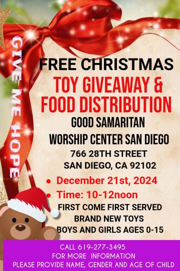 Free Christmas Toy Giveaway & Food Distribution