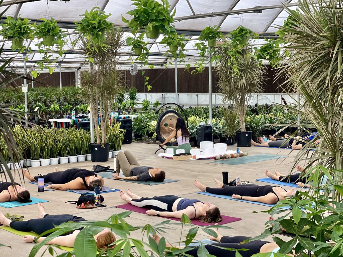 Yoga and Sound Healing in the Greenhouse