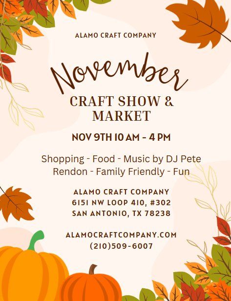 Alamo Craft Company - November Craft Show & Market