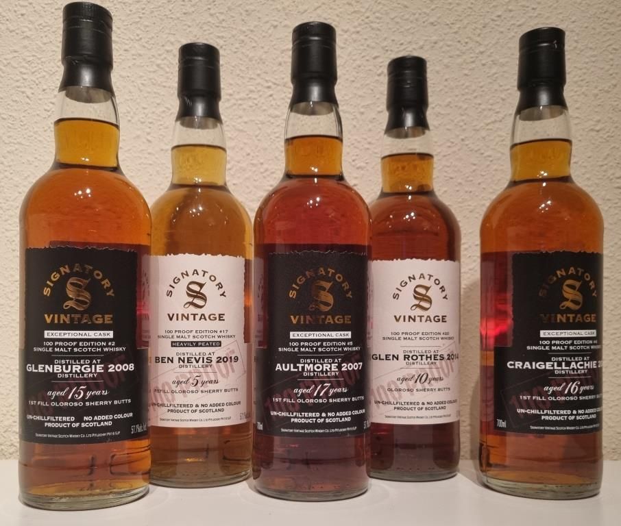 Whisky provning med tema SIGNATORY en av dom st\u00f6rsta oberoende buteljerarna