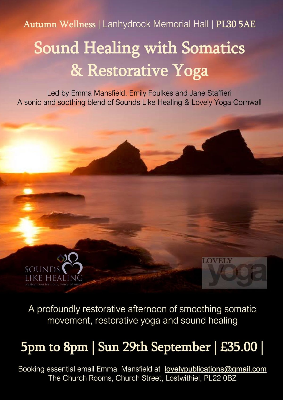 Sound healing, somatics and restorative yoga