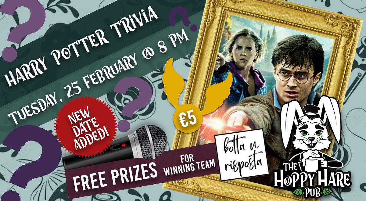 Harry Potter Trivia Night at The Hoppy Hare Pub