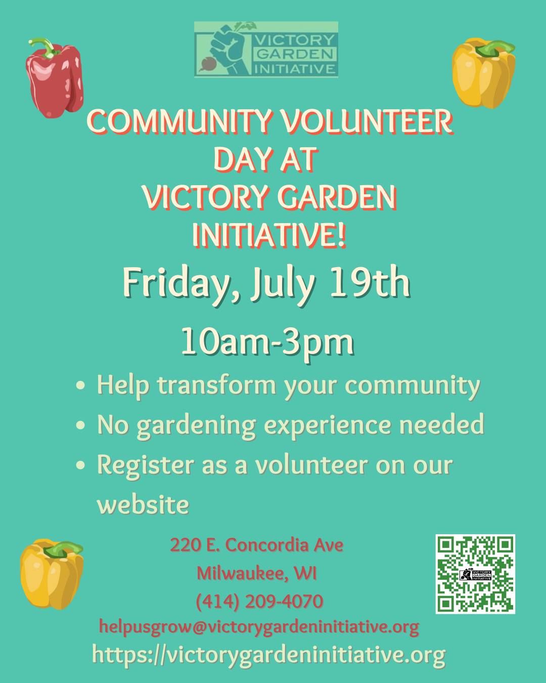 Community Volunteer Day @ Victory Garden Initiative