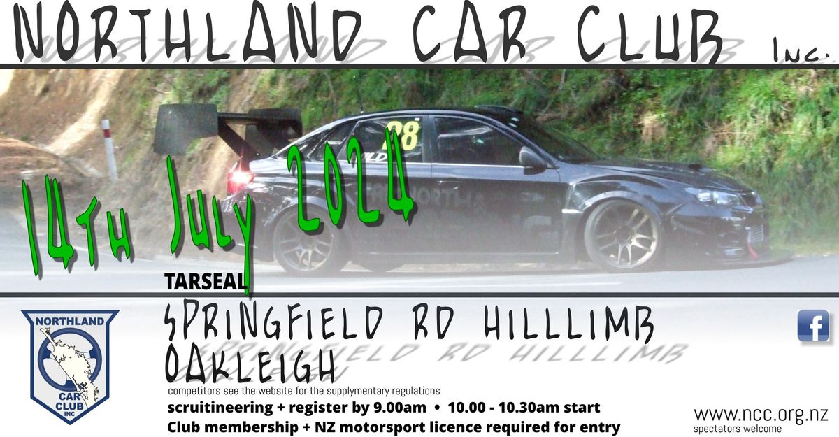 Northland Car Club, Springfield Road Hillclimb.