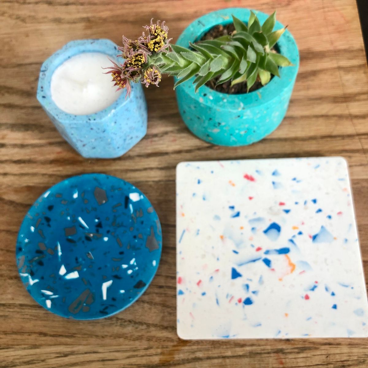 Parent And Child Intro to Jesmonite - Make Coasters & Mini Plant Pots