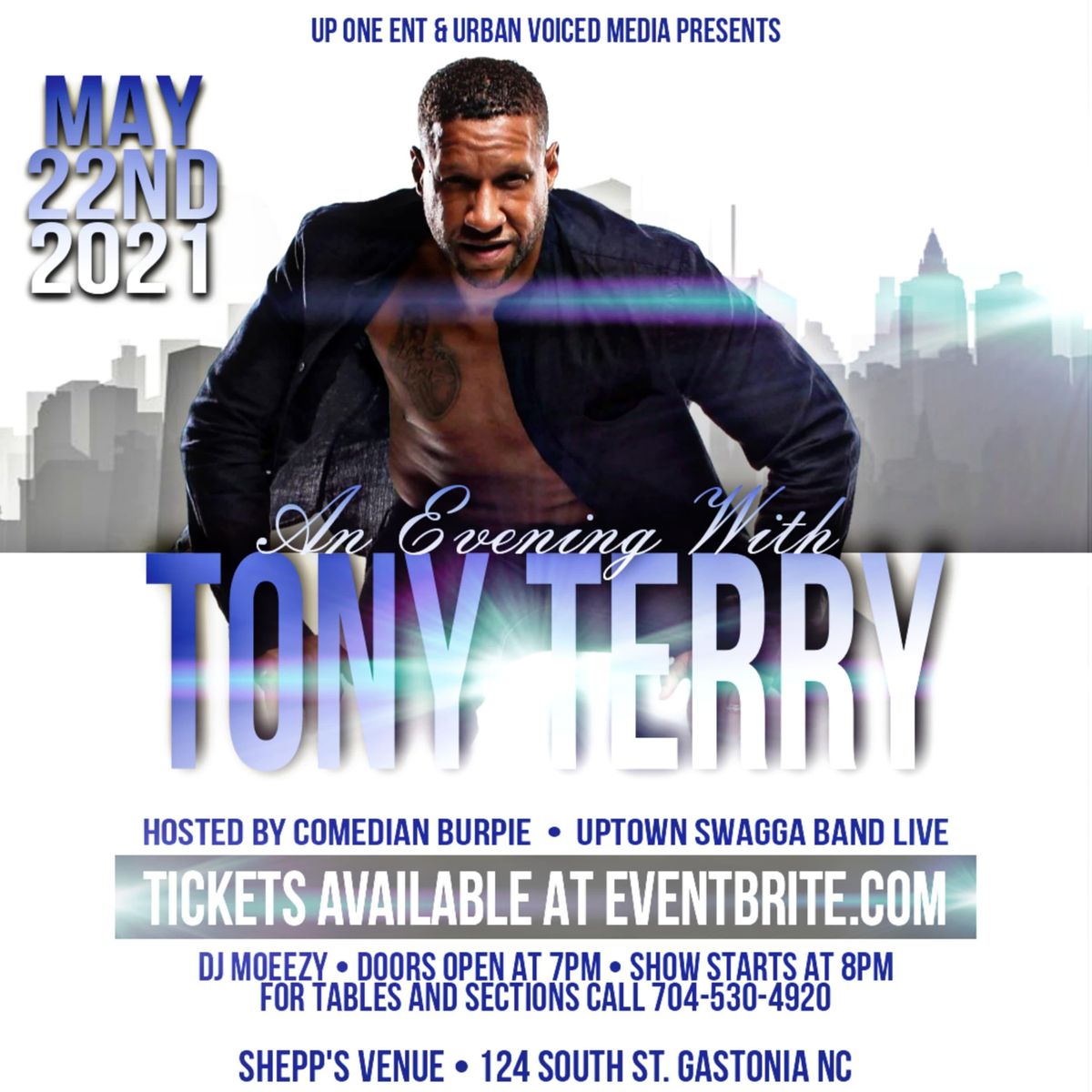 An Evening With Tony Terry Shepp S Venue Gastonia 22 May To 23 May