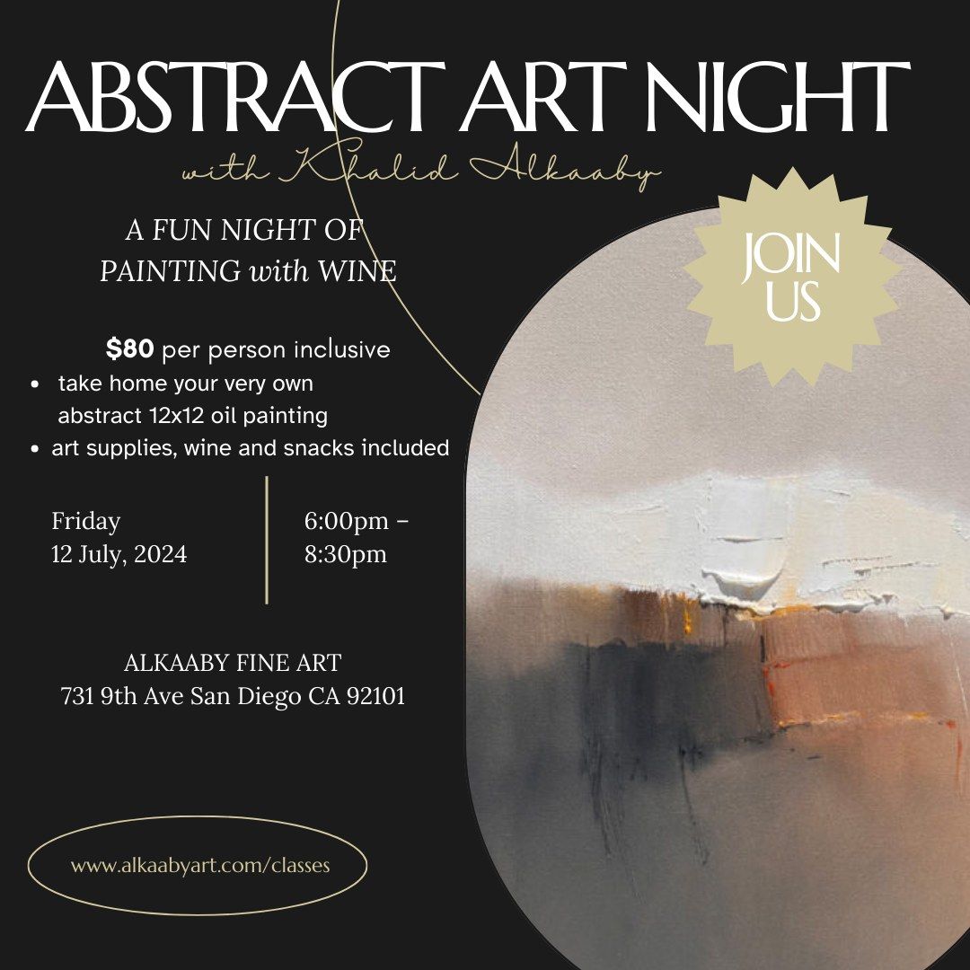 Abstract Art Night-  with Khalid Alkaaby
