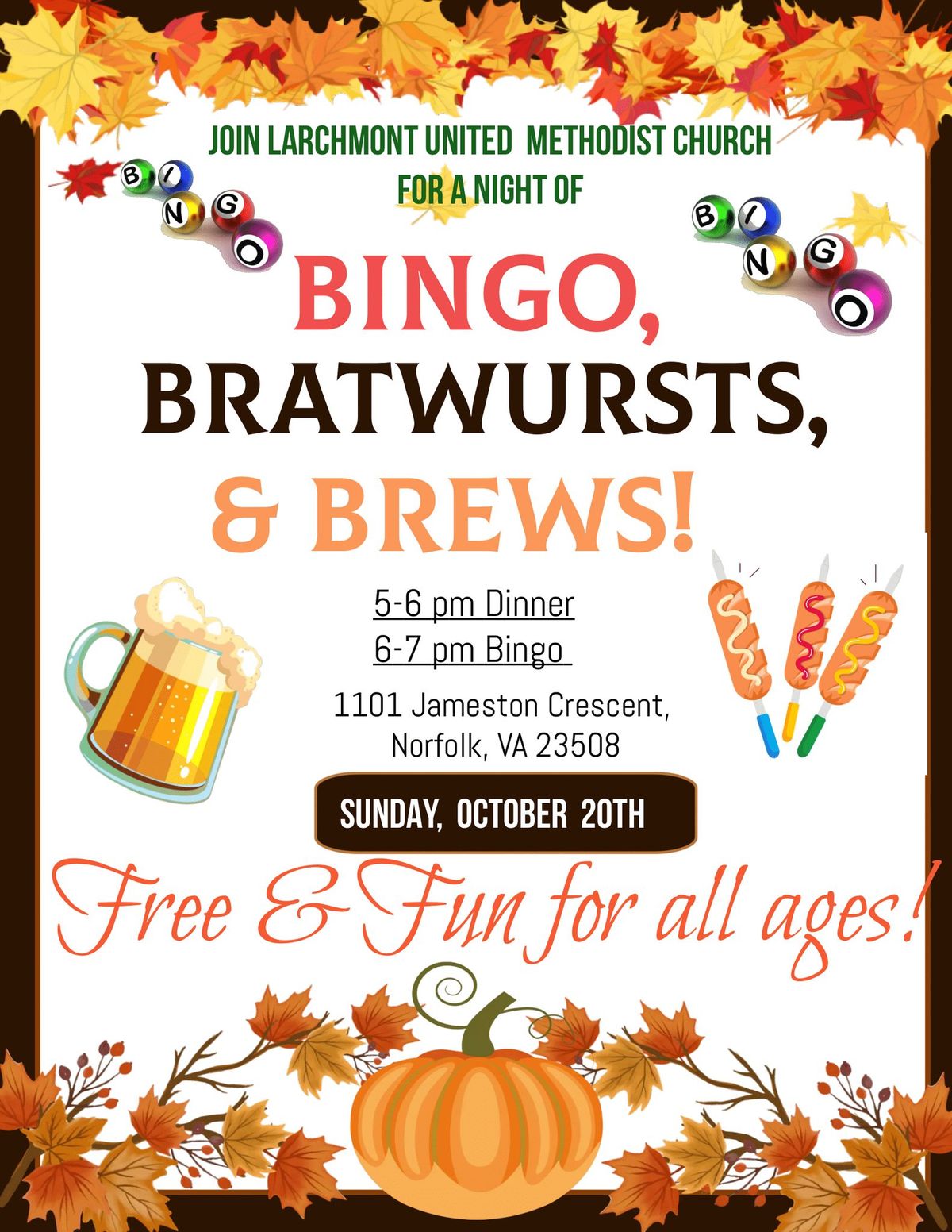 Bingo, Bratwurts, & Brews 