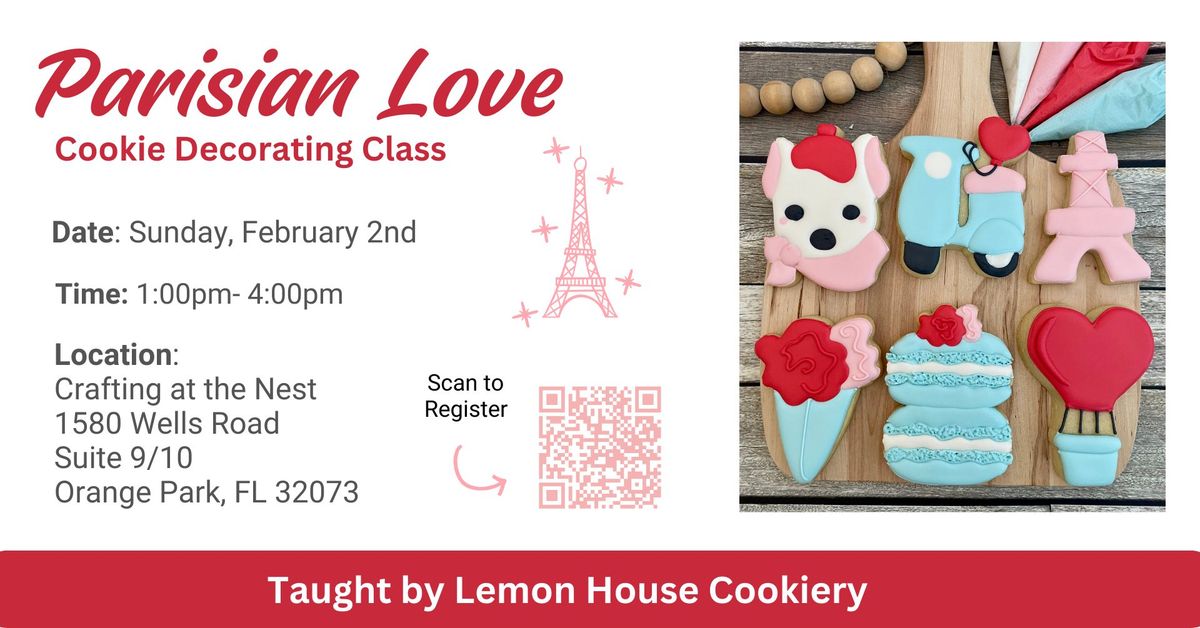 Parisian Love Cookie Decorating Class