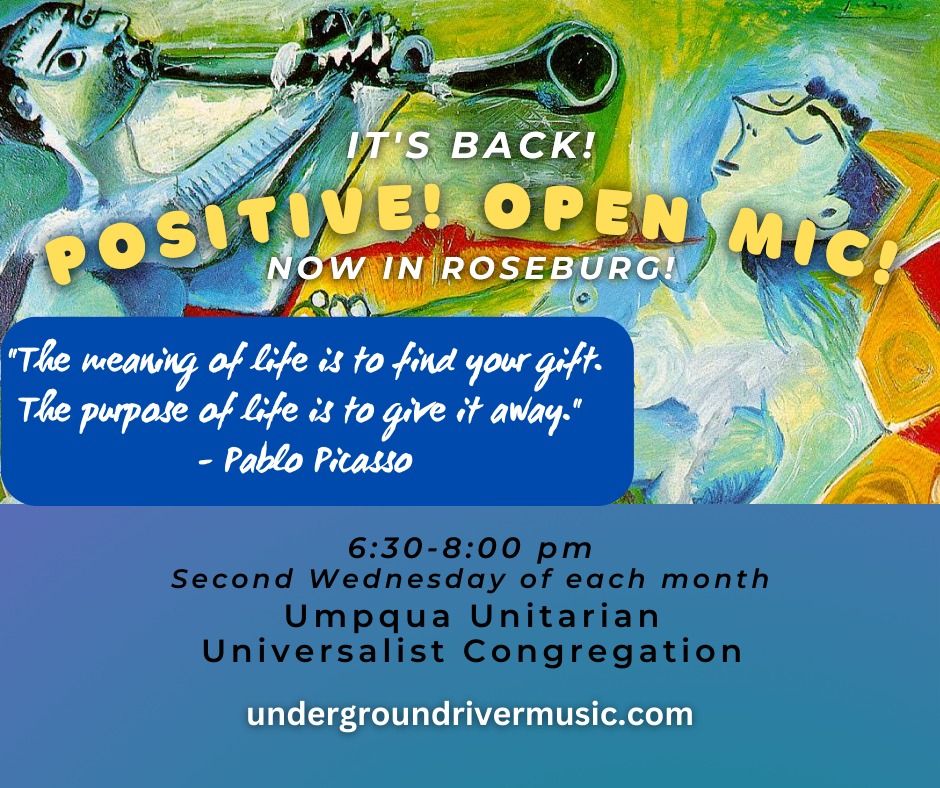 Positive! Open Mic in Roseburg - Second Wed. of Each Month