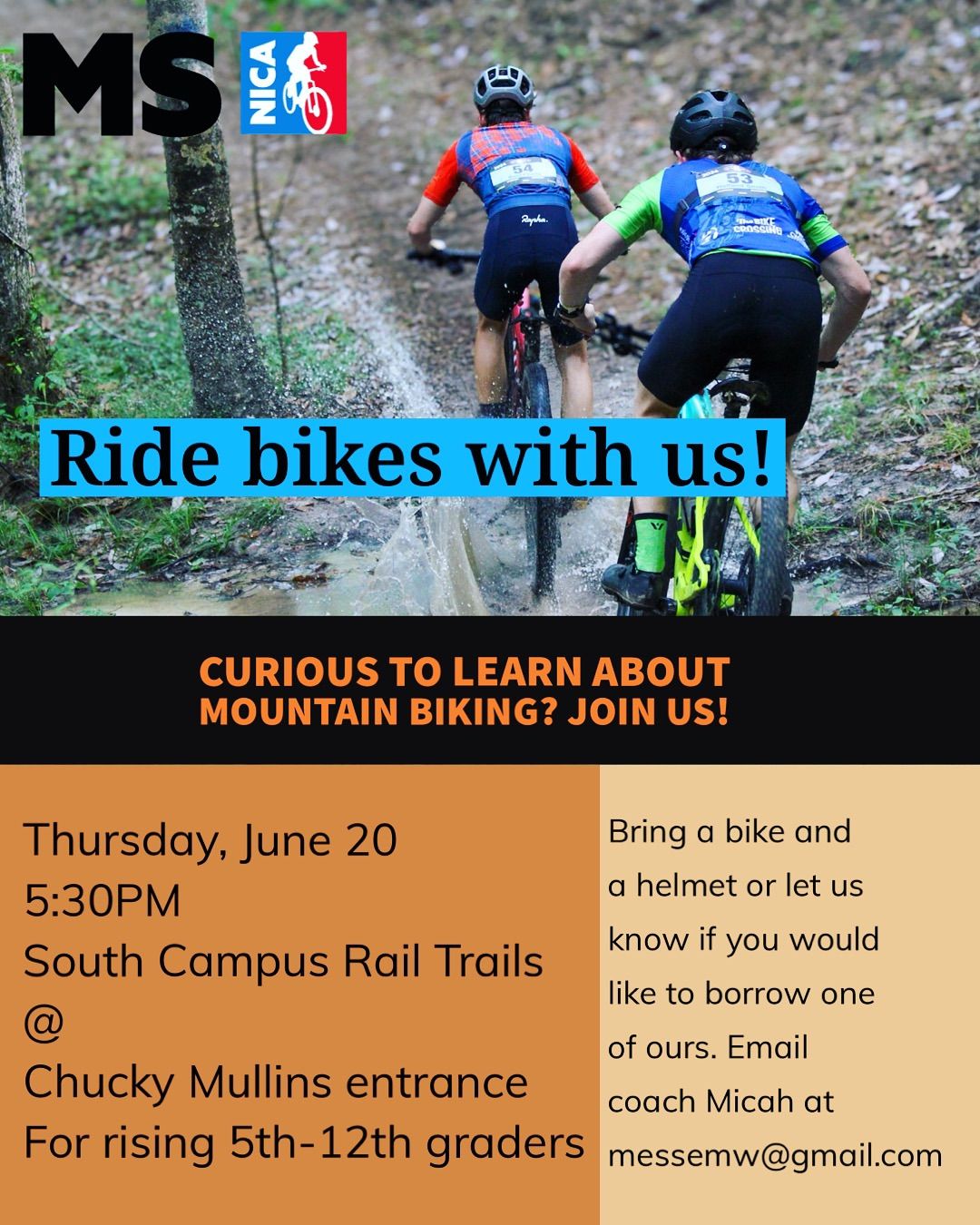 Ride with Us - South Campus Rail Trails