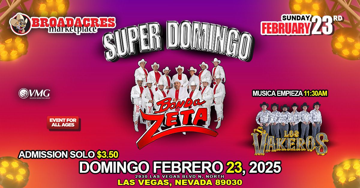 SUPER DOMINGO con BANDA ZETA & LOS VAKEROS