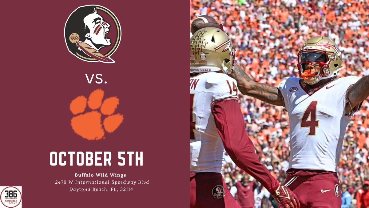 WATCH PARTY! FSU vs. Clemson (Time: TBD)