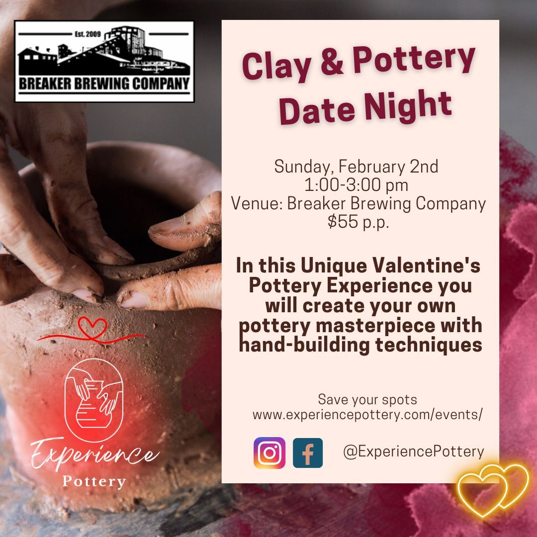 Clay & Pottery Valentine's Experience at Breaker Brewing Company