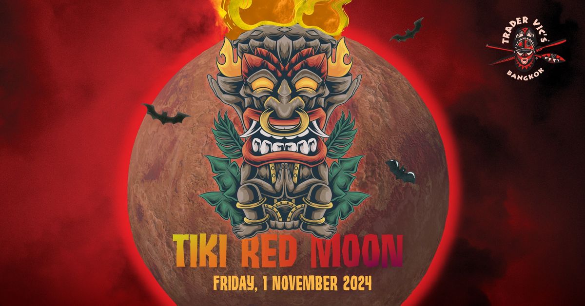 TIKI RED MOON Halloween beach party