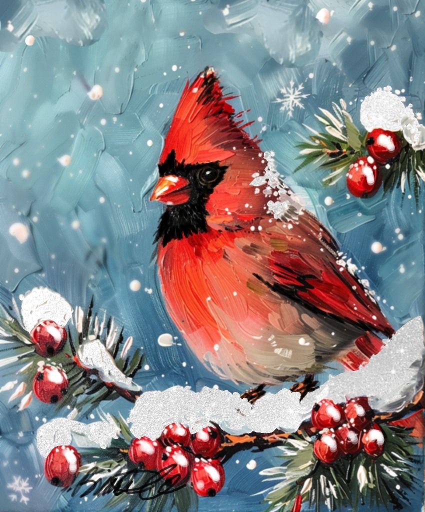 Canvas Class: "Christmas Cardinal!" 