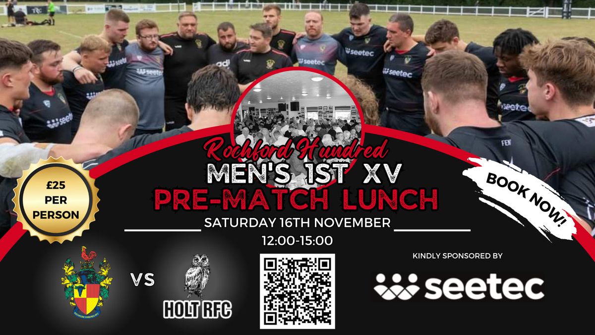 1st XV v Holt RFC Pre-Match Lunch