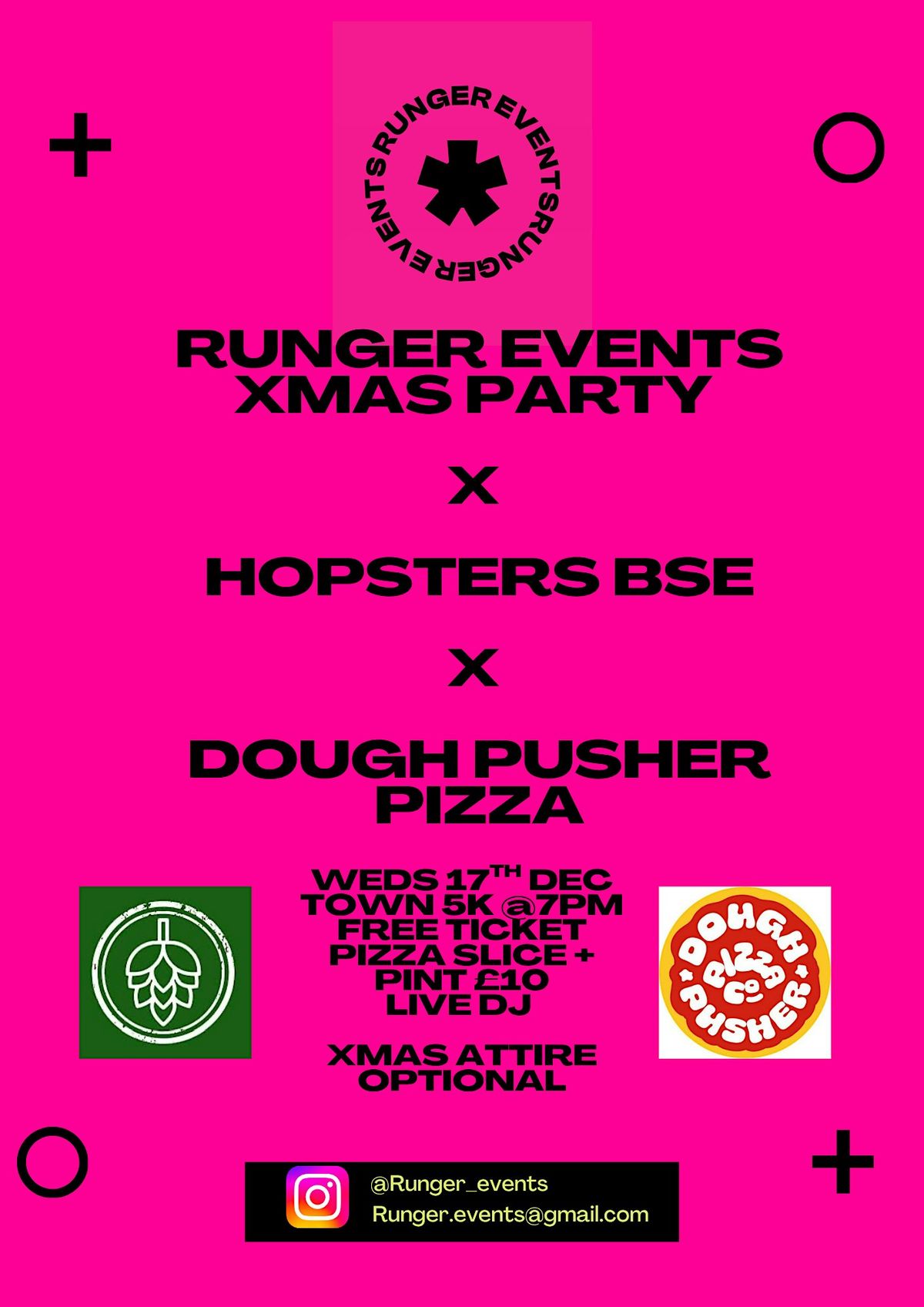 RUNGER EVENTS XMAS PARTY X HOPSTERS BSE X DOUGH PUSHER PIZZA CO