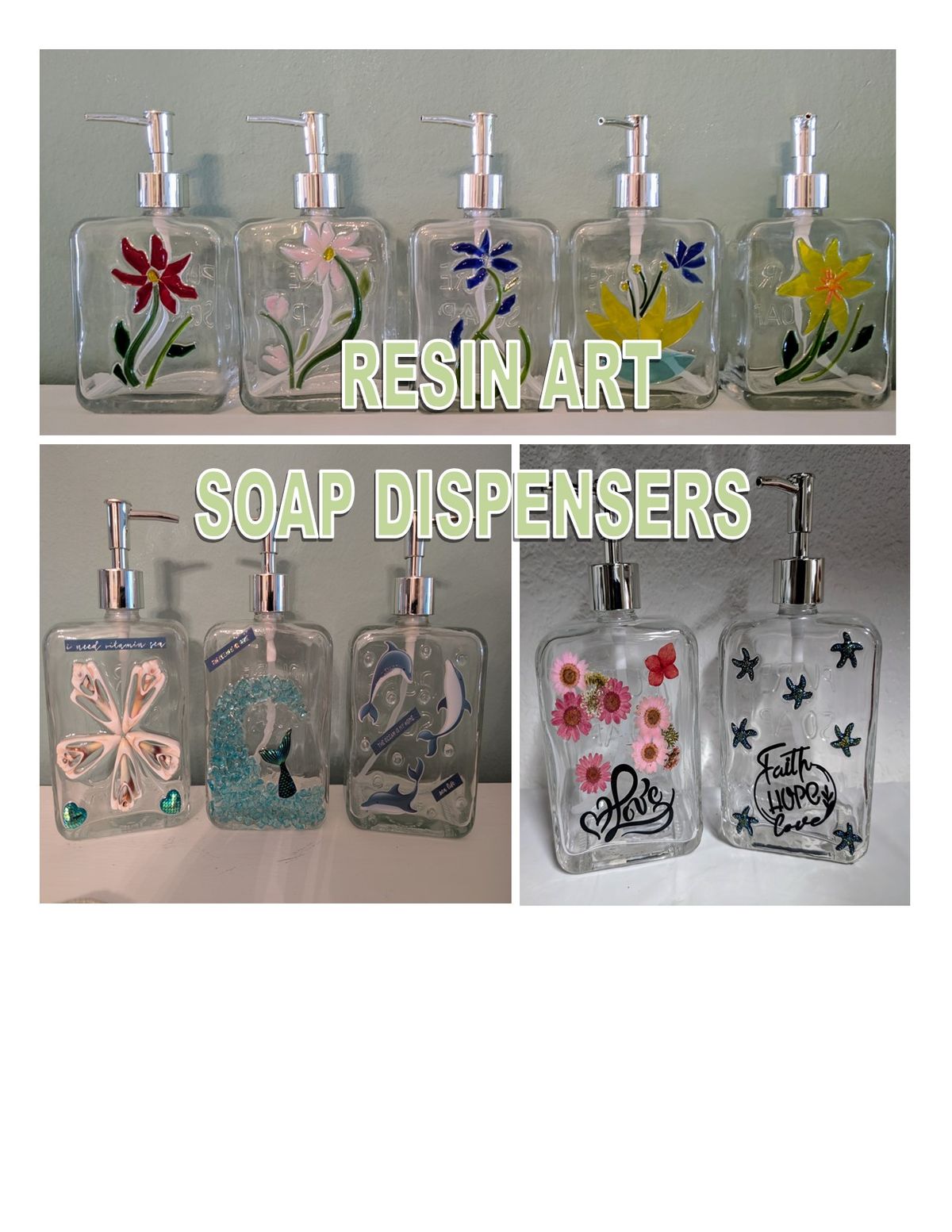 SOAP DISPENSER RESIN ART WORKSHOP-LAKELAND FL- SWAN BREWING 