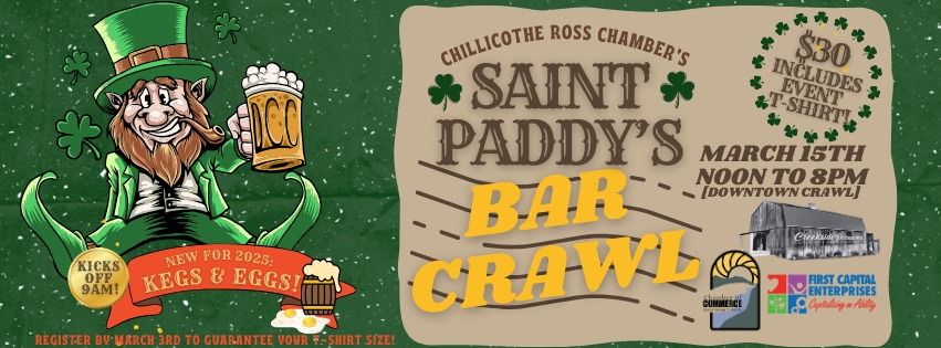 2025 St. Paddy's Day Bar Crawl presented by Chillicothe Ross Chamber of Commerce