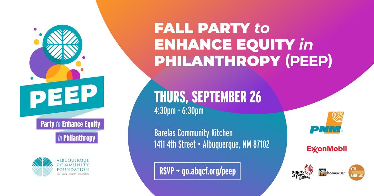 Fall Party to Enhance Equity in Philanthropy