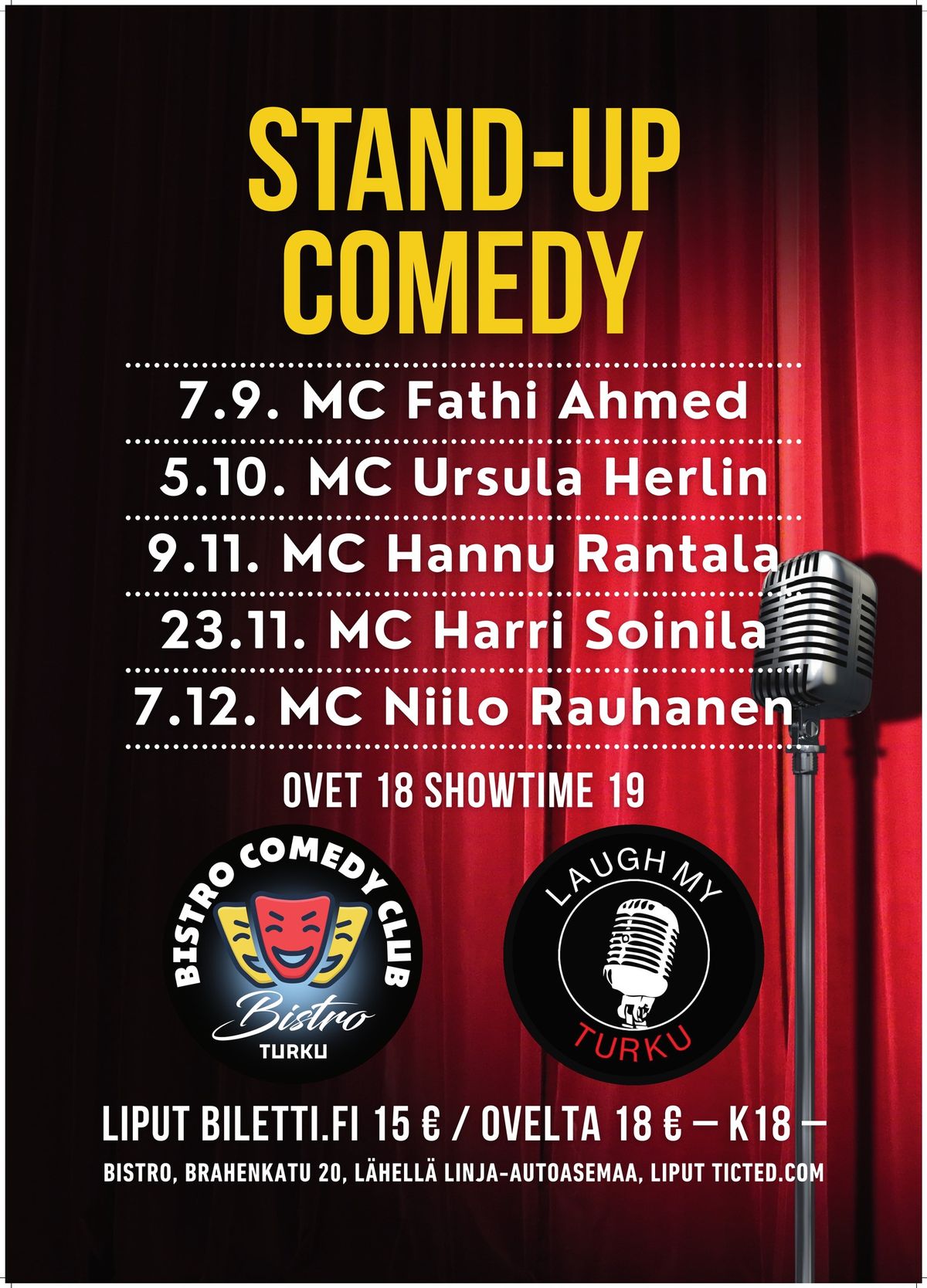 Bistron Stand Up -klubi - Niilo Rauhanen ja yst\u00e4v\u00e4t