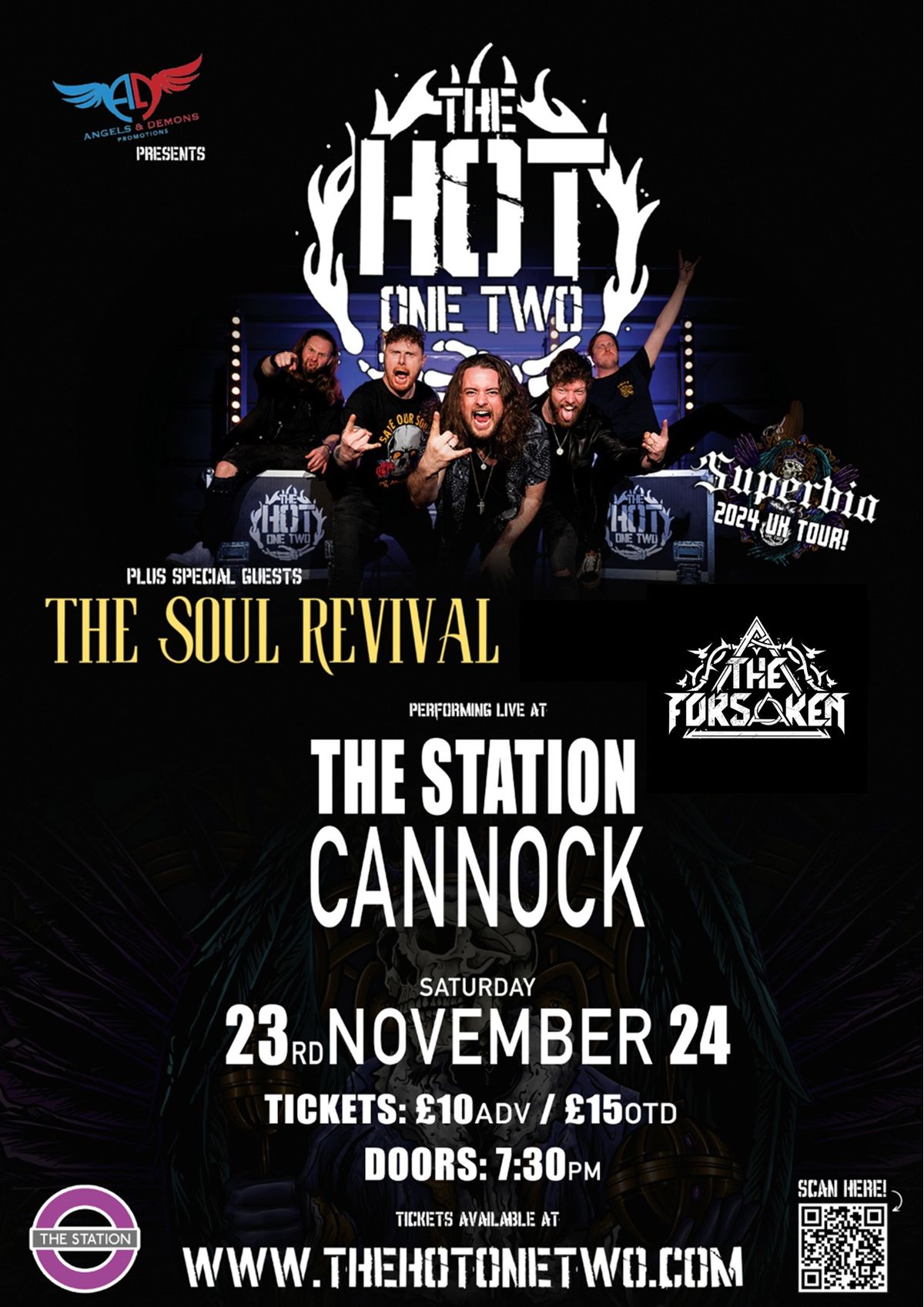 The Hot One Two (Superbia Tour) plus supports The Soul Revival and The Forsaken