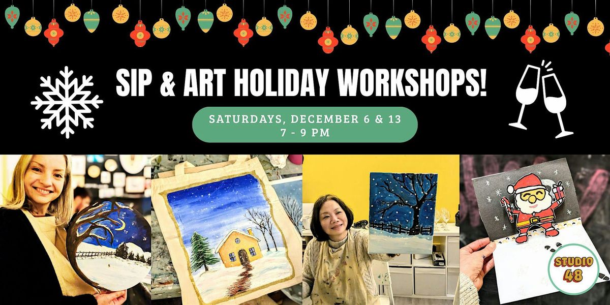 Art & Sip Holiday Workshop