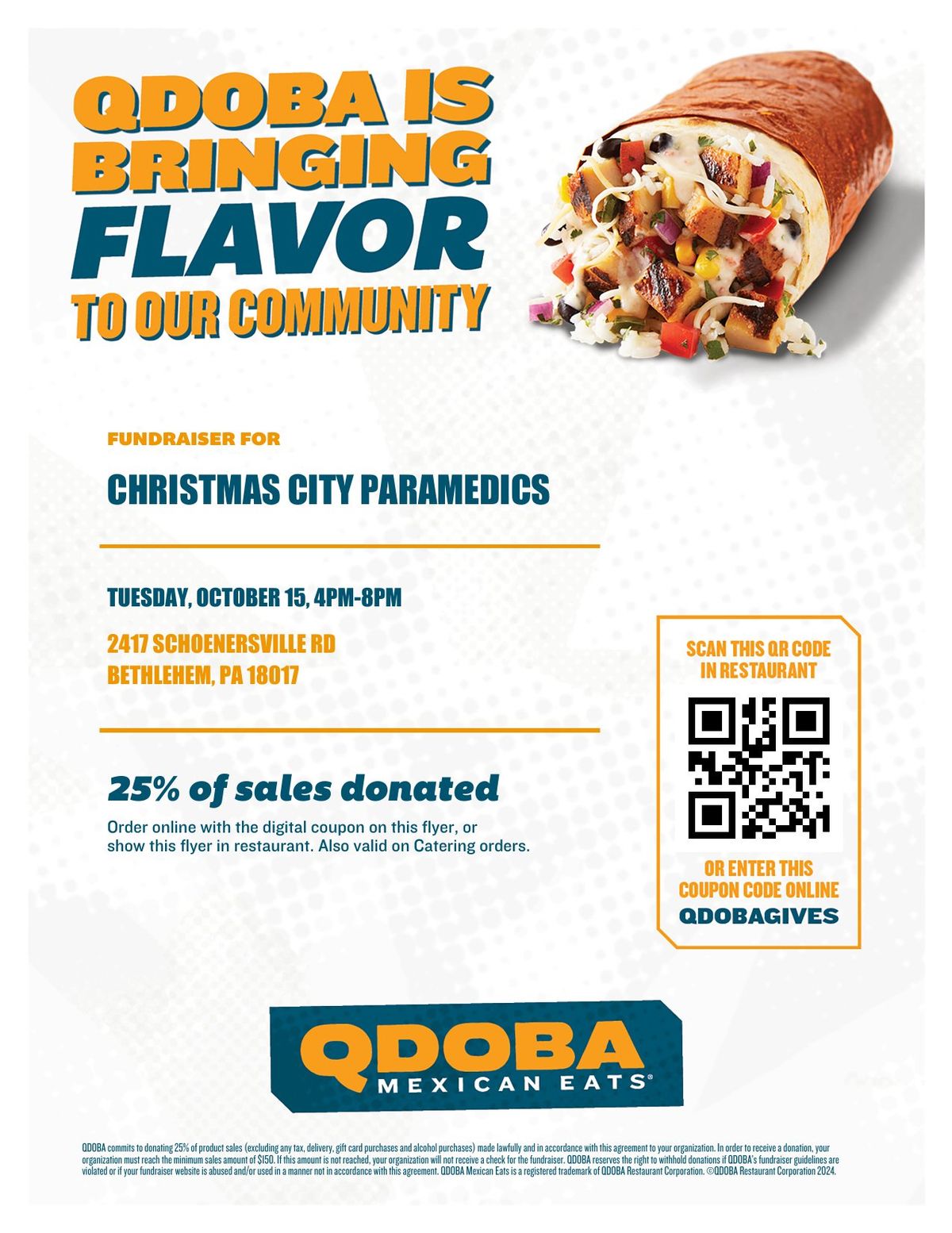 Qdoba Dine and Donate!