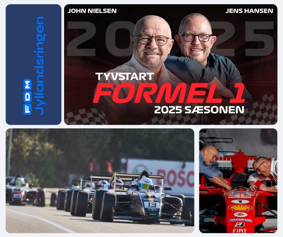  Tyvstart Formel 1 s\u00e6sonen 2025 p\u00e5 FDM Jyllandsringen 