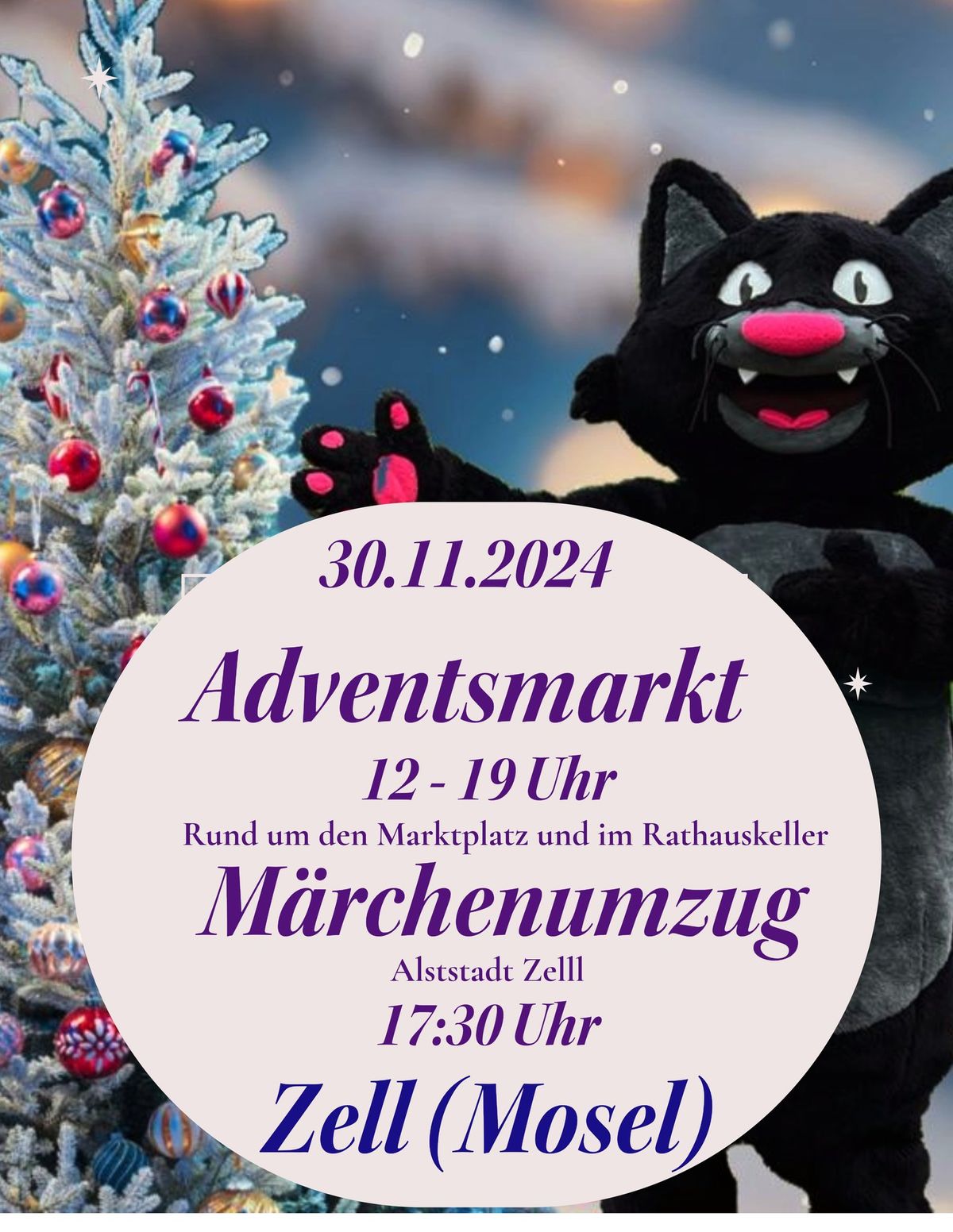 Adventsmarkt und M\u00e4rchenumzug in Zell (Mosel)