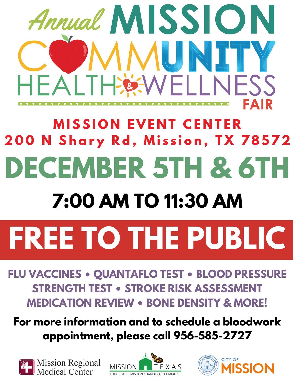 Annual Mission Community Health & Wellness Fair!