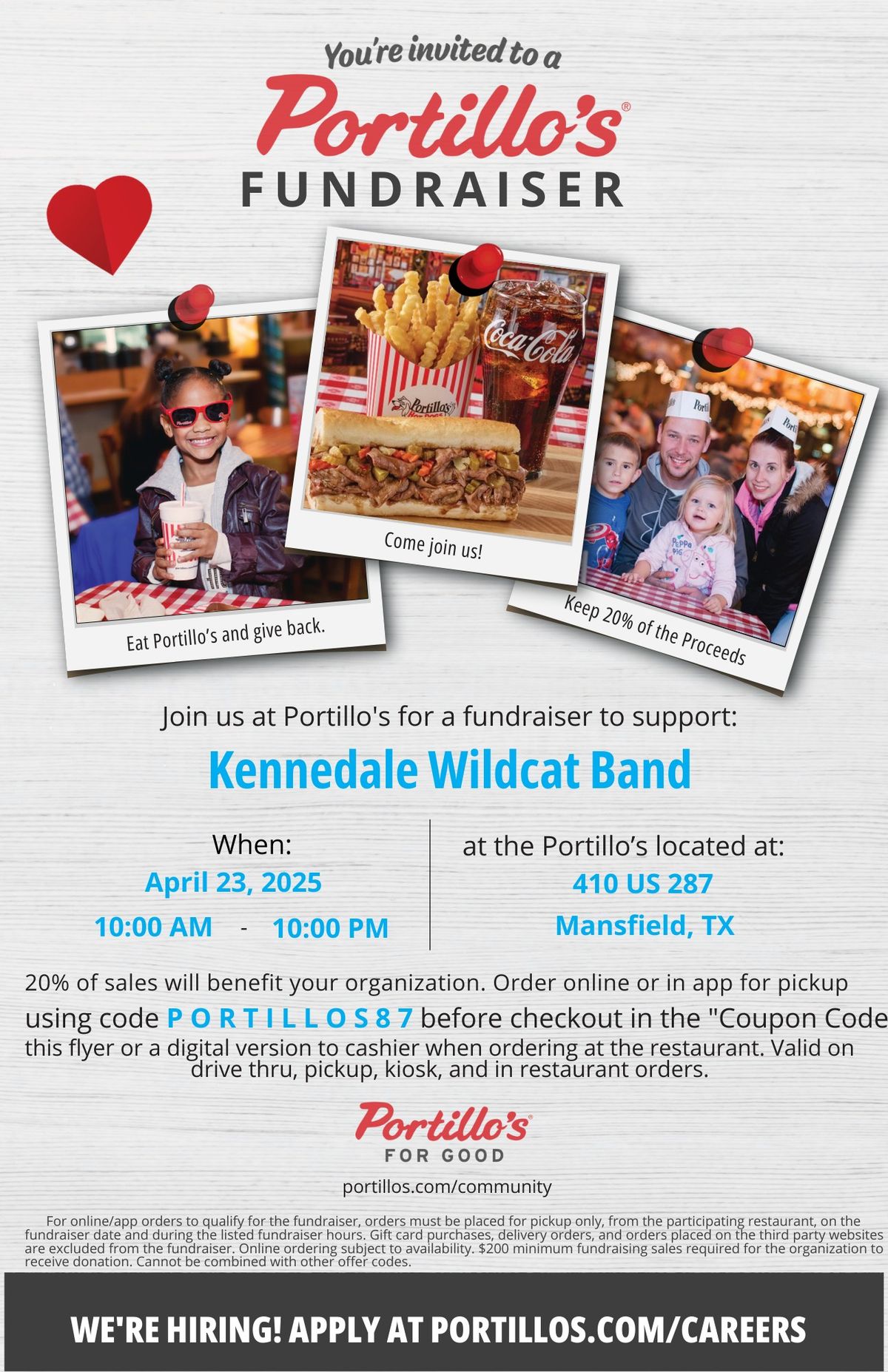 Portillo's Spirit Night