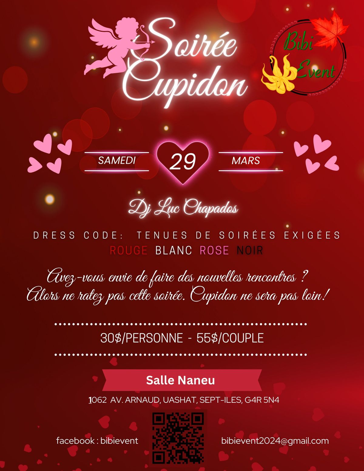 soir\u00e9e Cupidon