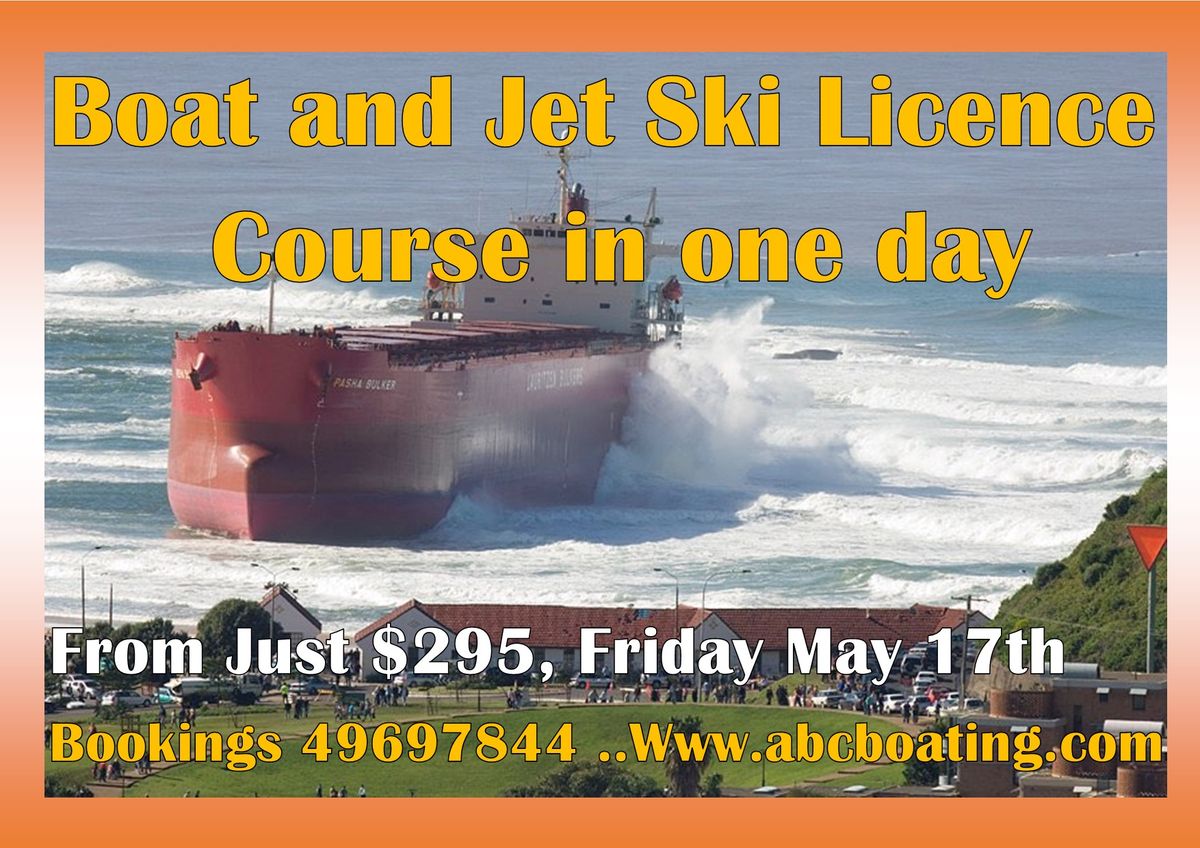 FRIDAY Boat and Jet Ski Licence Course  