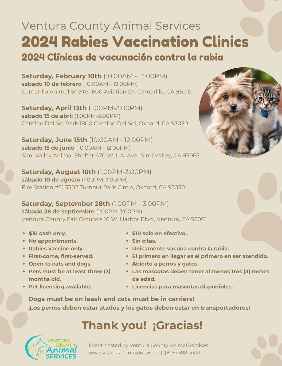$10 Rabies Vaccination Clinic