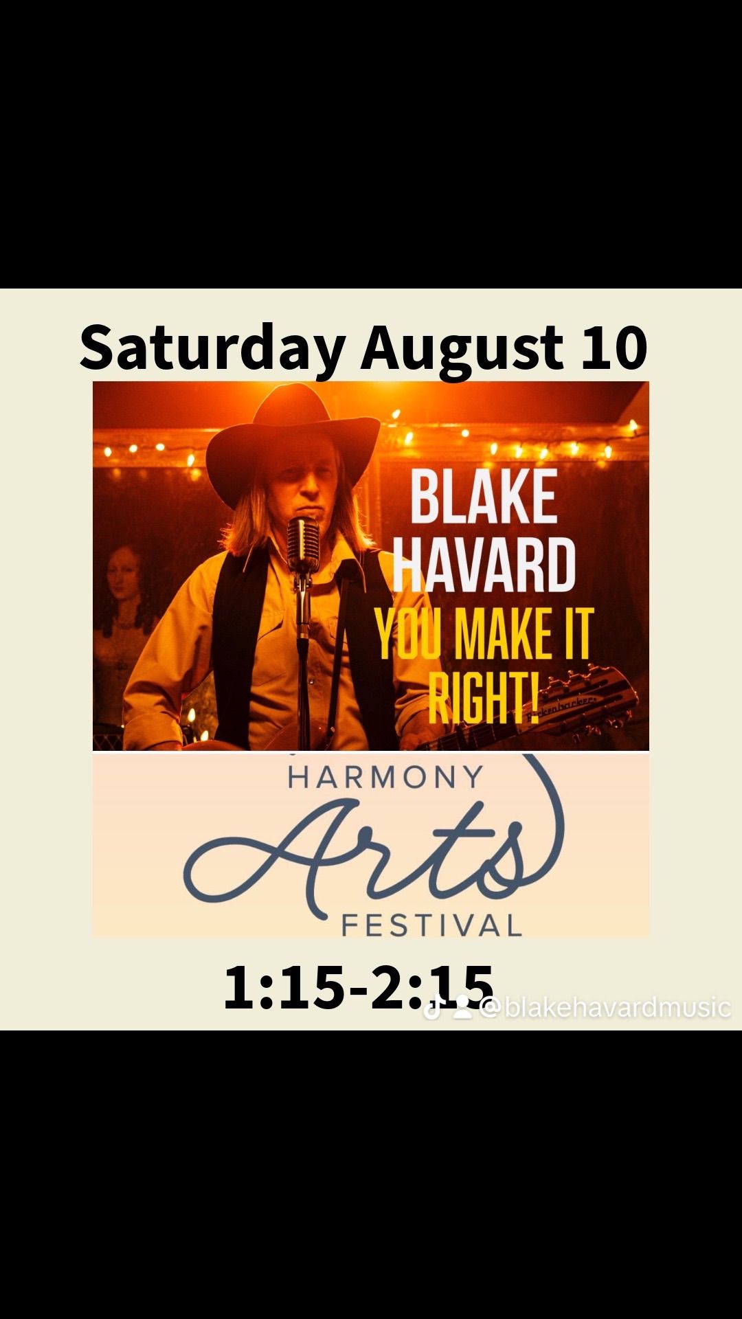 Blake Havard Harmony Arts Festival