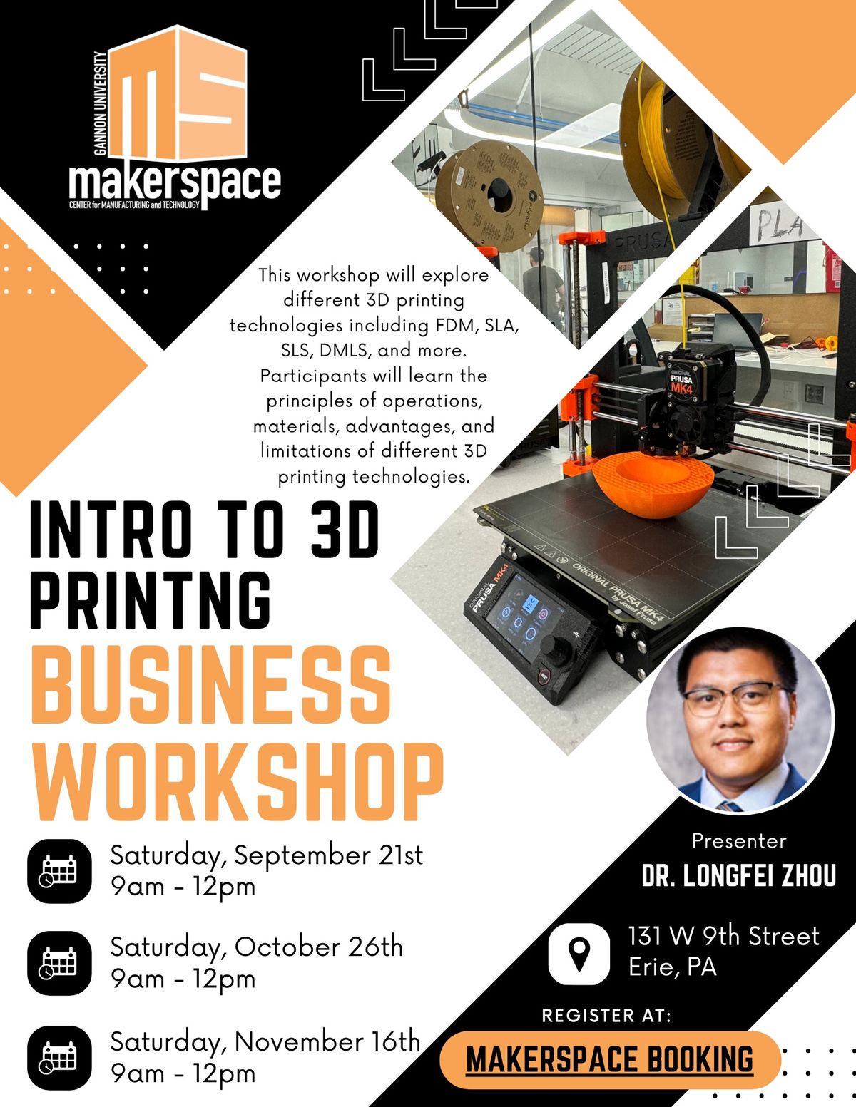 Introduction to 3D Printing Business Workshop