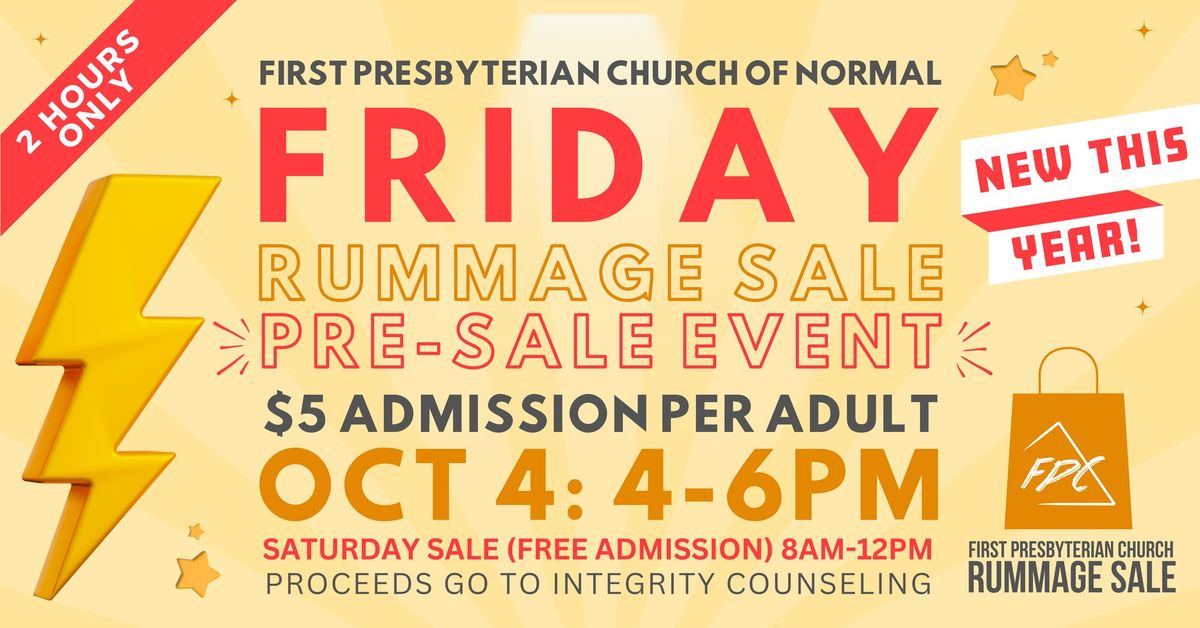 NEW! Friday Pre-Sale (Rummage Sale)