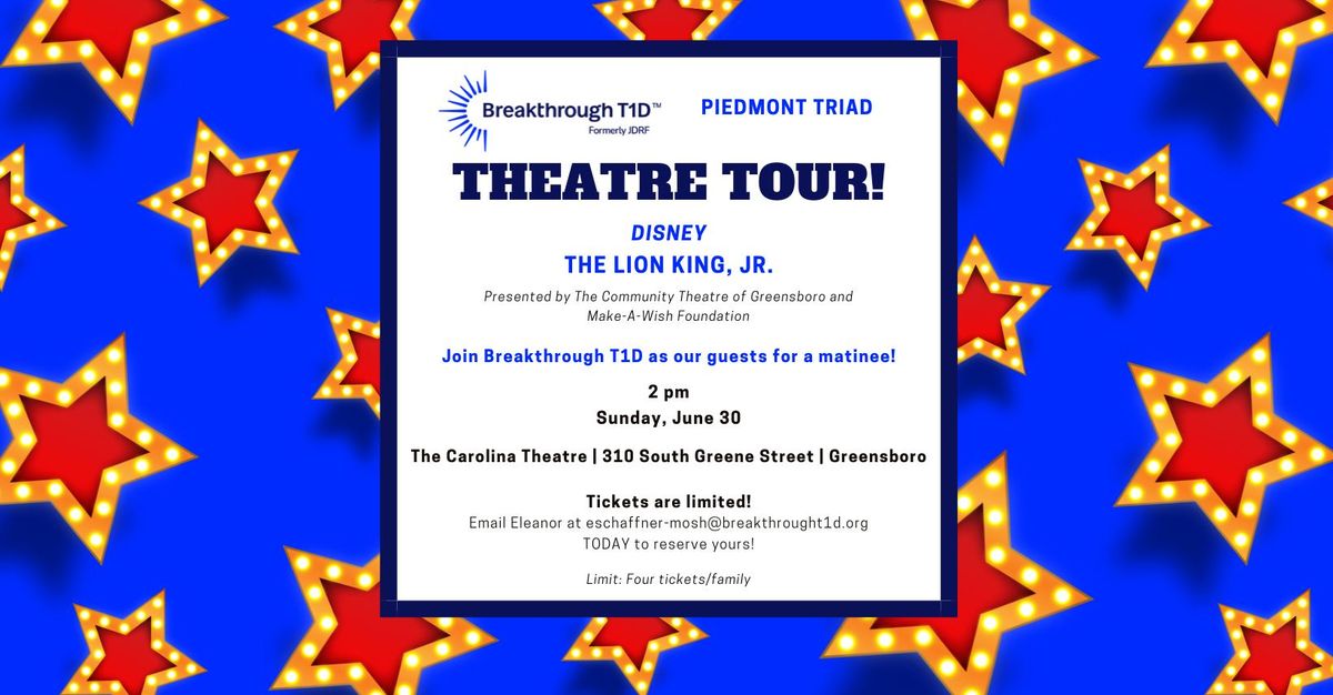 Piedmont Triad Theatre Tour - Disney The Lion King, Jr.